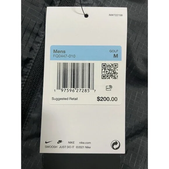 Nike Therma-Fit ADV Repel Golf Vest Black Anthracite Men’s Sz Medium FQ0447-010 - Picture 3 of 11